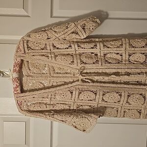 Long crochet duster
